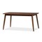 Baxton Studio Flora "Oak" Medium Brown Finishing Wood Dining Table 126-6938 - alternate 1